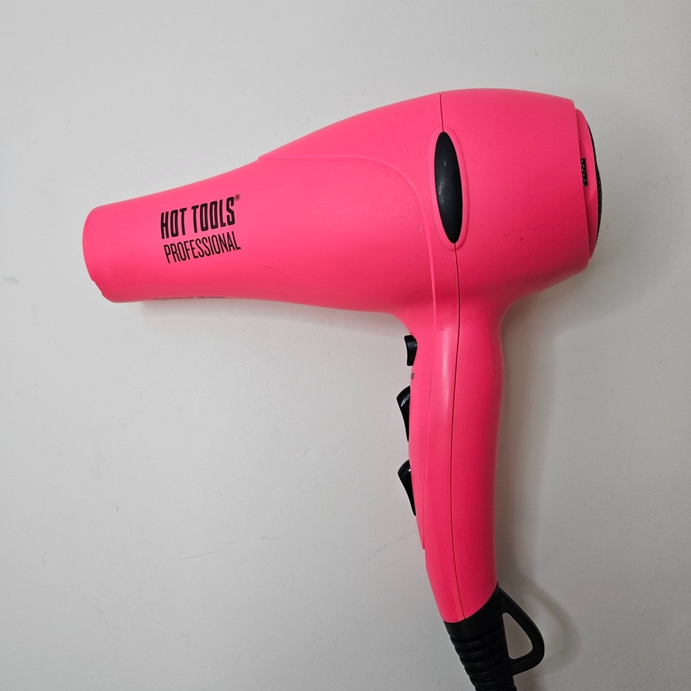 Hot Tools Professional 1038 Neon Pink Hair Dryer 1875W Ionic Blow Dryer NUD1038Z